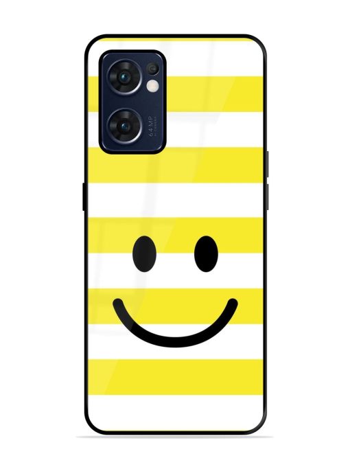 Smiling Stripes Glossy Soft Edge Case for Oppo Reno 7 (5G) Chachhi