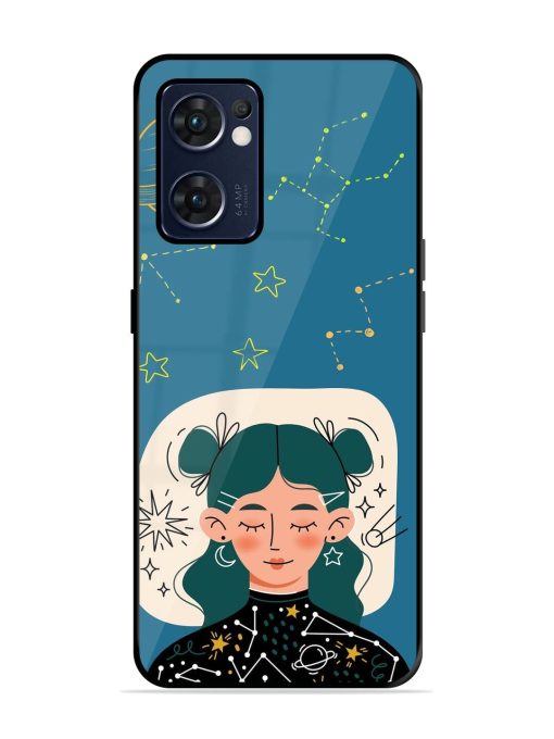 Cosmic Daydreamer Glossy Soft Edge Case for Oppo Reno 7 (5G) Chachhi