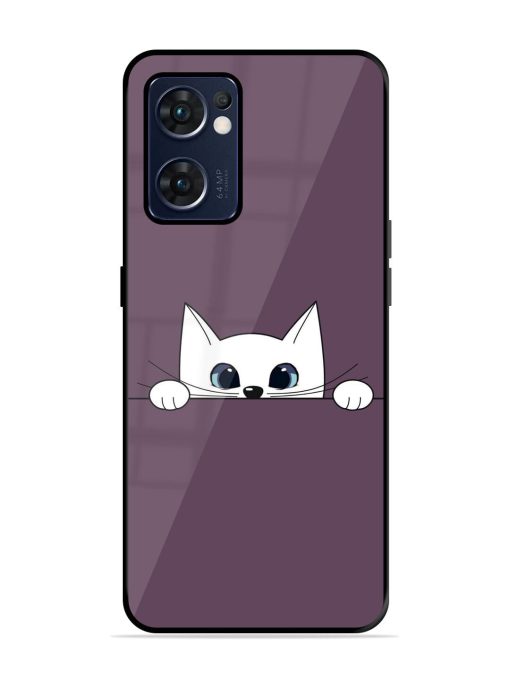 Peek-A-Boo Kitty Glossy Soft Edge Case for Oppo Reno 7 (5G) Chachhi