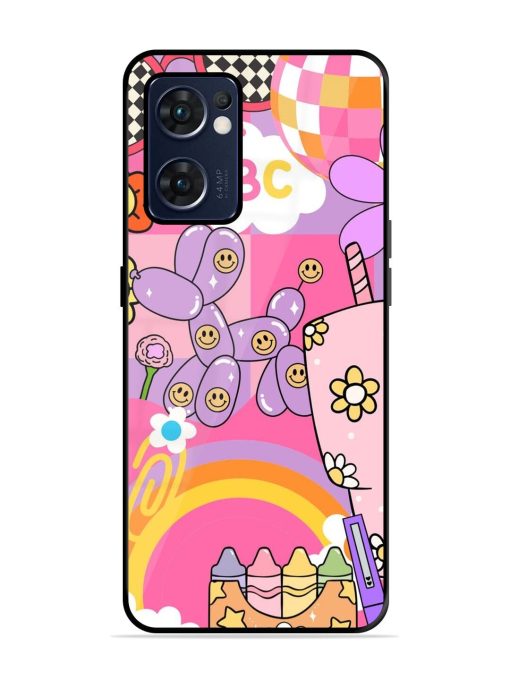 Whimsical Y2K Chaos Glossy Soft Edge Case for Oppo Reno 7 (5G) Chachhi