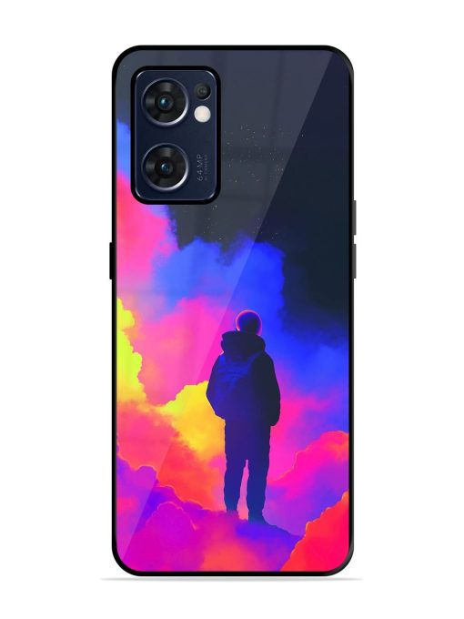 Cosmic Wanderer Glossy Soft Edge Case for Oppo Reno 7 (5G) Chachhi