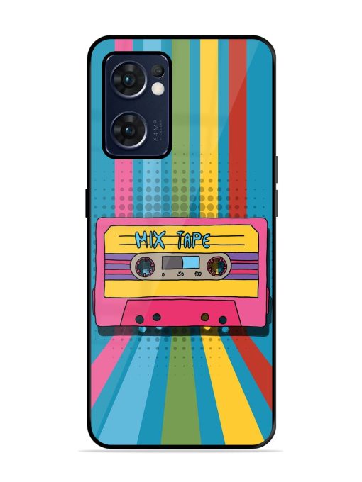 Retro Cassette Tapes Glossy Soft Edge Case for Oppo Reno 7 (5G) Chachhi