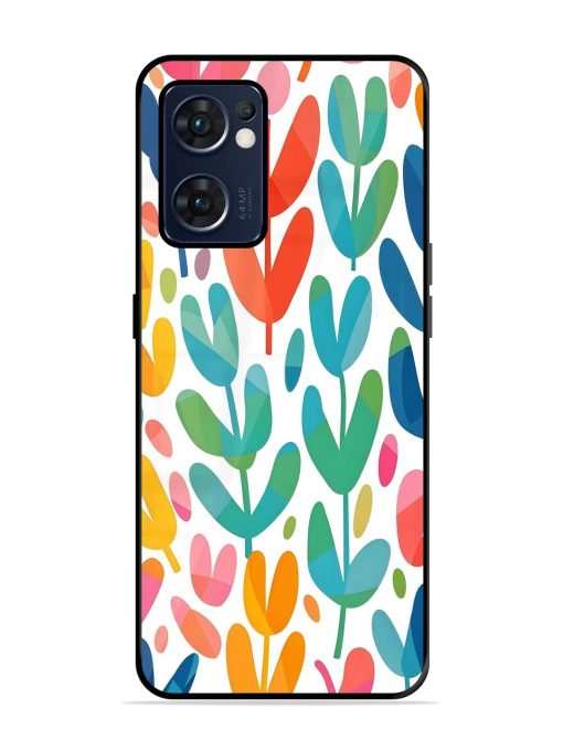 Rainbow Of Blooms Glossy Soft Edge Case for Oppo Reno 7 (5G) Chachhi