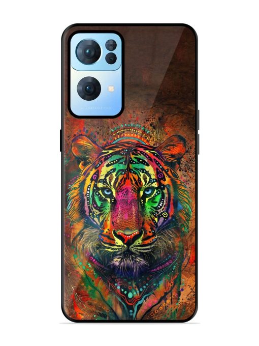 Cosmic Tiger Glossy Soft Edge Case for Oppo Reno 7 Pro (5G) Chachhi