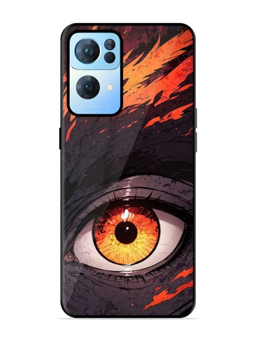 Inferno Gaze Glossy Soft Edge Case for Oppo Reno 7 Pro (5G) Chachhi