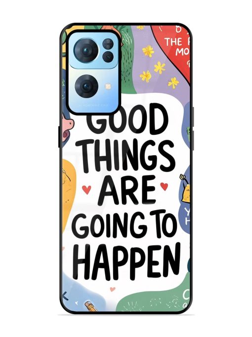 Uplifting Scribbles Glossy Soft Edge Case for Oppo Reno 7 Pro (5G) Chachhi