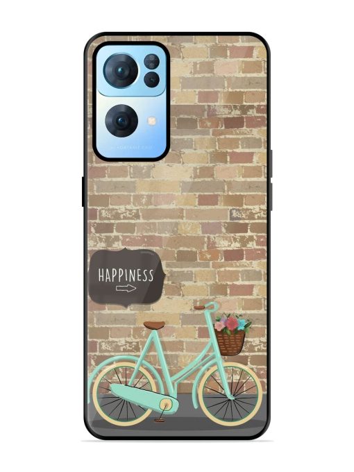 Pedaling Towards Happiness Glossy Soft Edge Case for Oppo Reno 7 Pro (5G) Chachhi