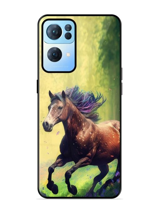 Enchanted Gallop Glossy Soft Edge Case for Oppo Reno 7 Pro (5G) Chachhi