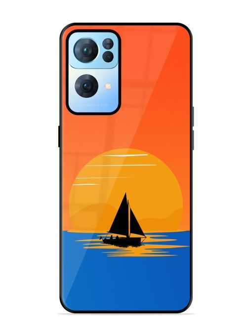 Sunset Sail Glossy Soft Edge Case for Oppo Reno 7 Pro (5G) Chachhi