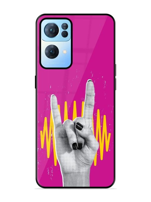 Rock Hand Glossy Soft Edge Case for Oppo Reno 7 Pro (5G) Chachhi