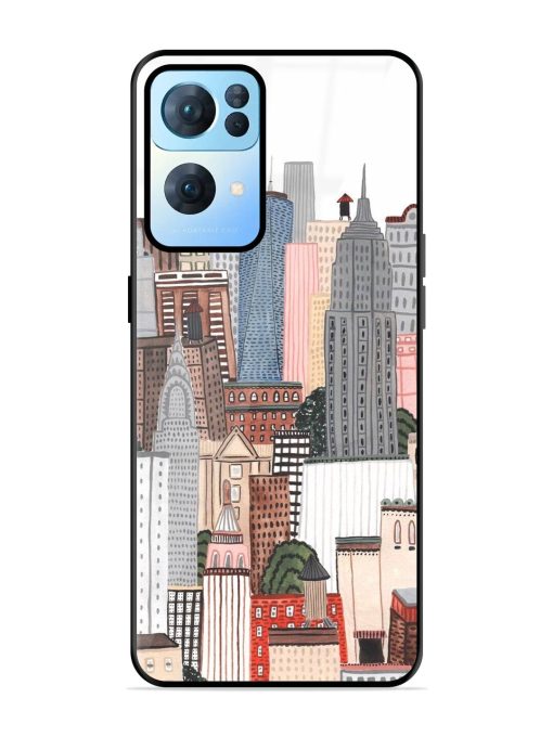 Cityscape Dreams Glossy Soft Edge Case for Oppo Reno 7 Pro (5G) Chachhi