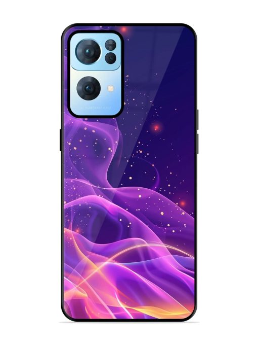 Cosmic Currents Glossy Soft Edge Case for Oppo Reno 7 Pro (5G) Chachhi