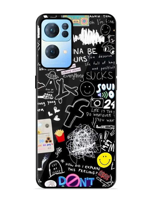 Doodle Diary Glossy Soft Edge Case for Oppo Reno 7 Pro (5G) Chachhi