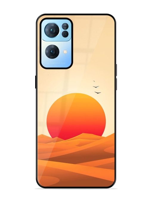 Desert Sunset Glossy Soft Edge Case for Oppo Reno 7 Pro (5G) Chachhi