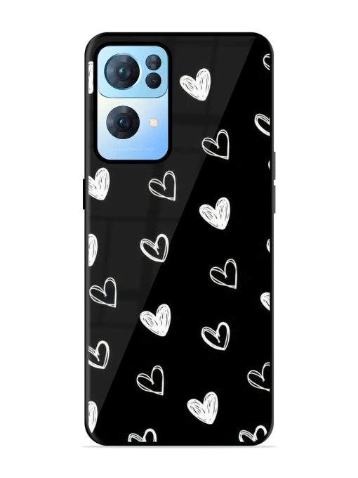 Scattered Hearts Glossy Soft Edge Case for Oppo Reno 7 Pro (5G) Chachhi