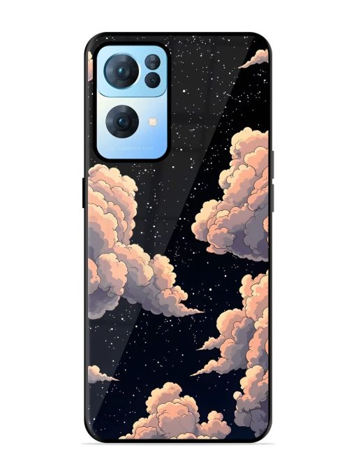 Starry Night Dreams Glossy Soft Edge Case for Oppo Reno 7 Pro (5G) Chachhi