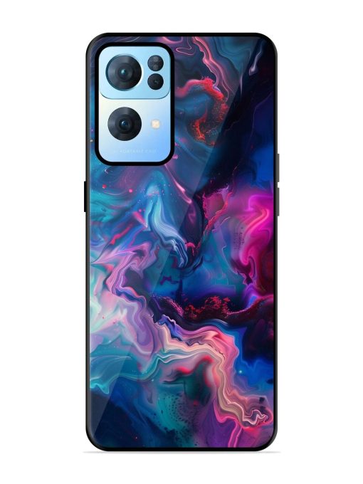 Cosmic Swirl Glossy Soft Edge Case for Oppo Reno 7 Pro (5G) Chachhi