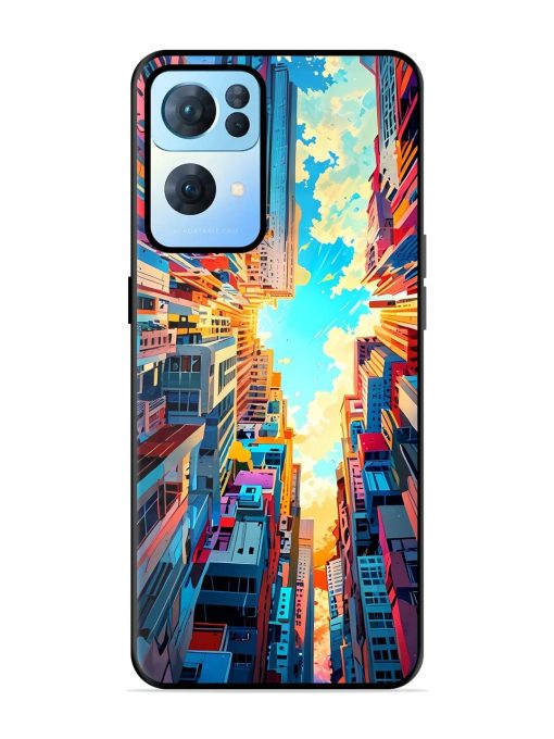 Skyward City Glossy Soft Edge Case for Oppo Reno 7 Pro (5G) Chachhi