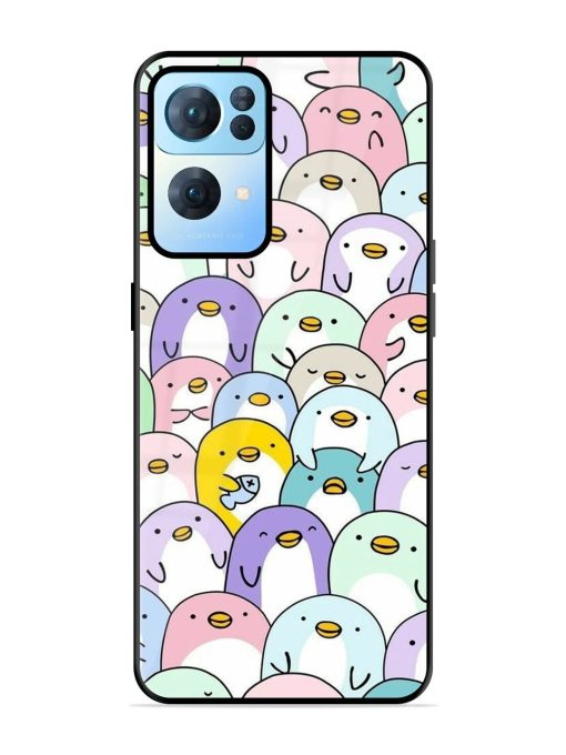 Penguin Party Glossy Soft Edge Case for Oppo Reno 7 Pro (5G) Chachhi