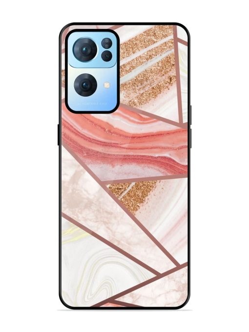 Rosy Mosaic Glossy Soft Edge Case for Oppo Reno 7 Pro (5G) Chachhi