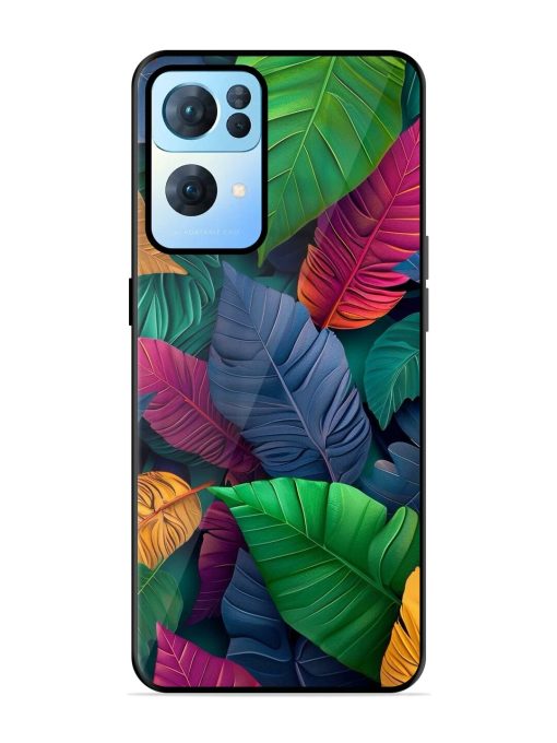 Tropical Tapestry Glossy Soft Edge Case for Oppo Reno 7 Pro (5G) Chachhi