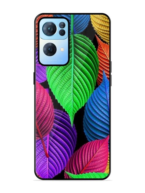 Rainbow Leaf Symphony Glossy Soft Edge Case for Oppo Reno 7 Pro (5G) Chachhi