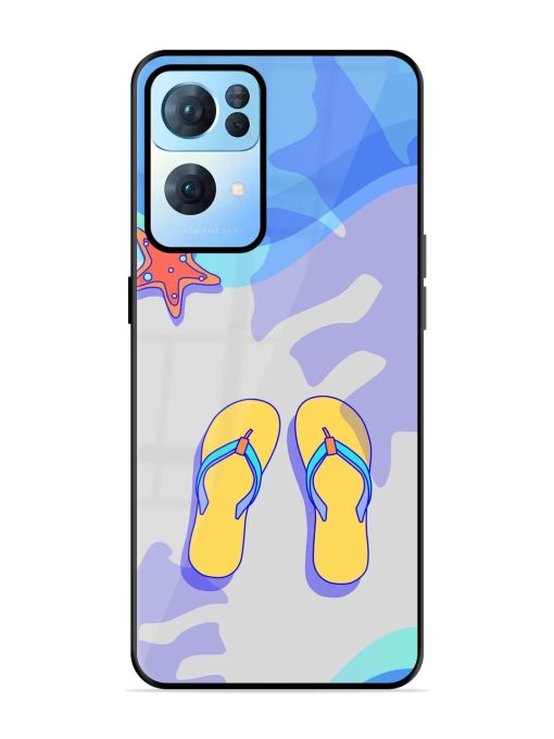 Sandy Toes And Salty Seas Glossy Soft Edge Case for Oppo Reno 7 Pro (5G) Chachhi