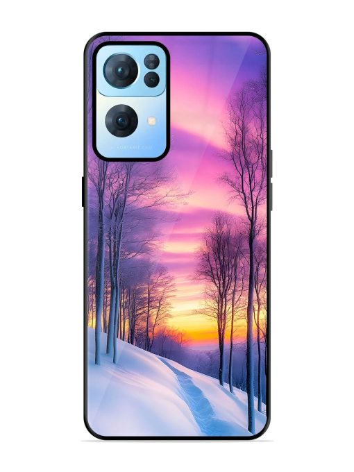 Winter'S Purple Haze Glossy Soft Edge Case for Oppo Reno 7 Pro (5G)