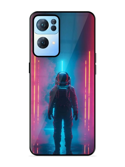 Neon Astronaut Glossy Soft Edge Case for Oppo Reno 7 Pro (5G) Chachhi