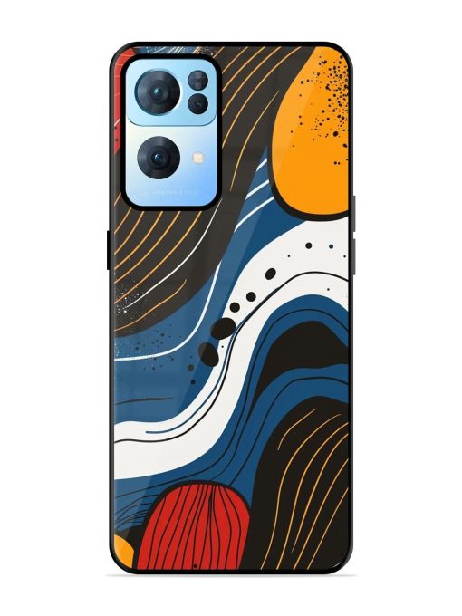 Abstract Expression Glossy Soft Edge Case for Oppo Reno 7 Pro (5G) Chachhi