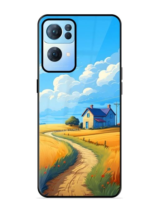 Countryside Cottage Glossy Soft Edge Case for Oppo Reno 7 Pro (5G) Chachhi