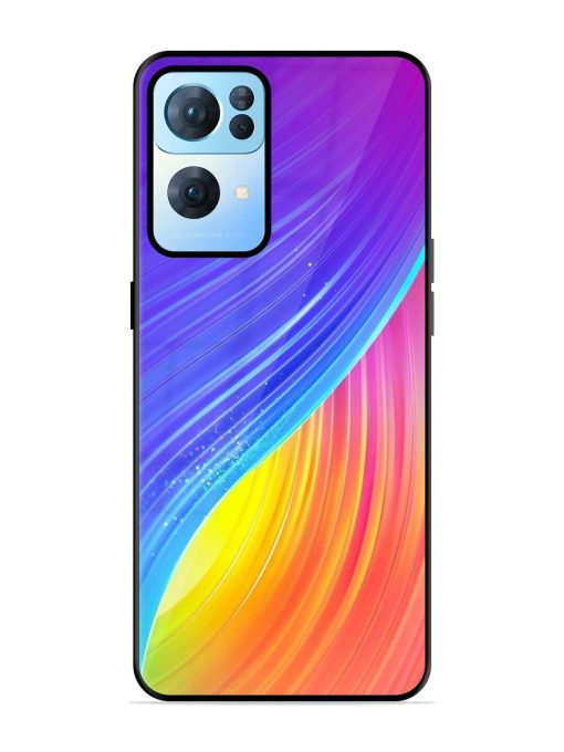 Neon Swirl Glossy Soft Edge Case for Oppo Reno 7 Pro (5G) Chachhi