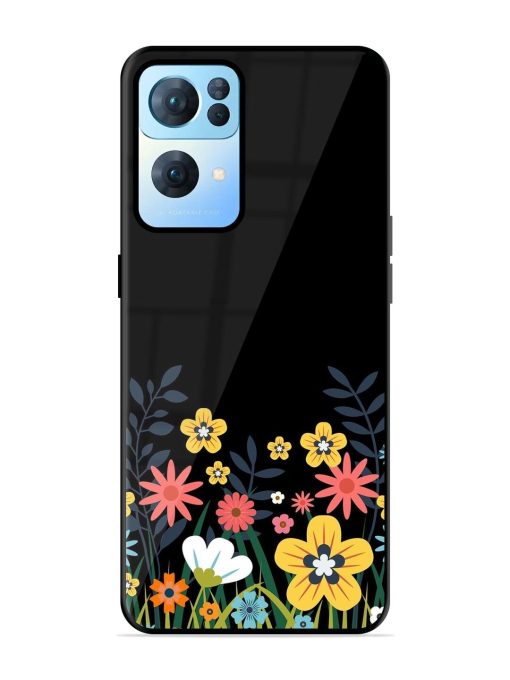 Floral Night Sky Glossy Soft Edge Case for Oppo Reno 7 Pro (5G) Chachhi