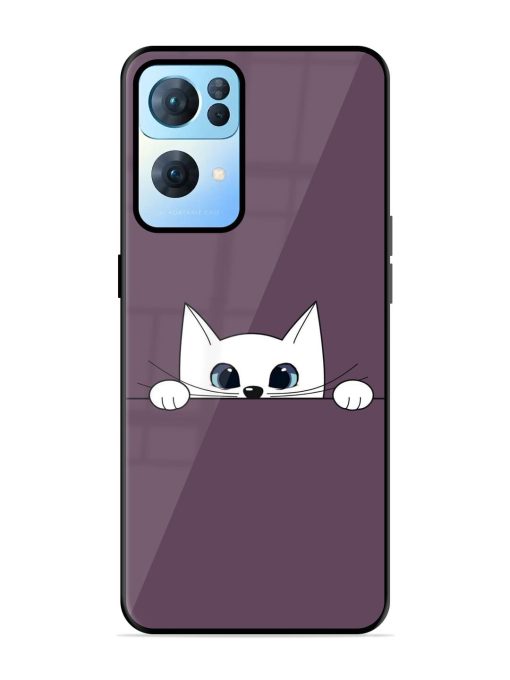 Peek-A-Boo Kitty Glossy Soft Edge Case for Oppo Reno 7 Pro (5G) Chachhi