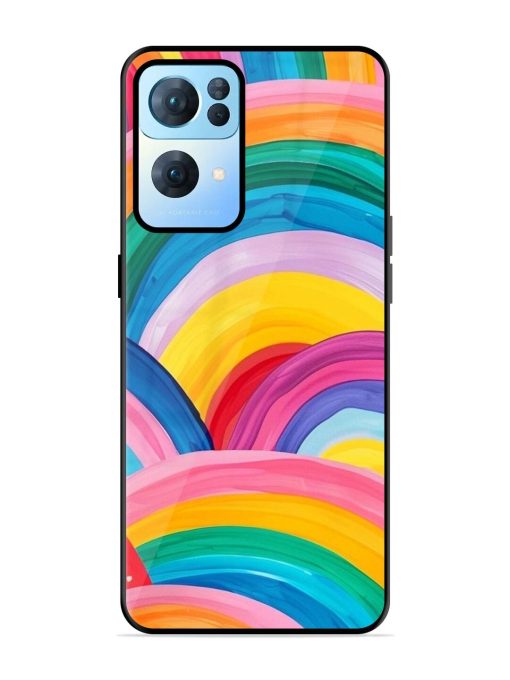 Rainbow Cascade Glossy Soft Edge Case for Oppo Reno 7 Pro (5G)