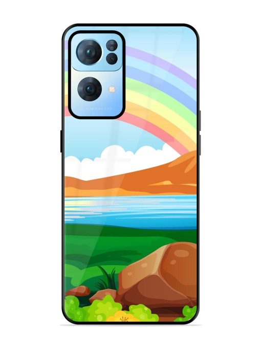 Rainbow Over The Lake Glossy Soft Edge Case for Oppo Reno 7 Pro (5G) Chachhi