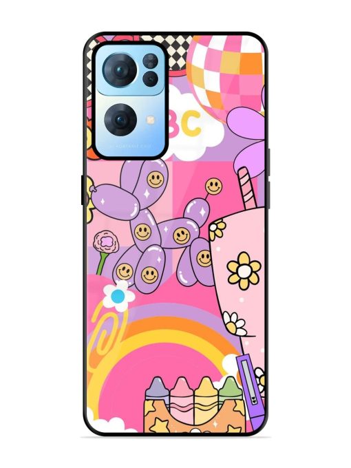 Whimsical Y2K Chaos Glossy Soft Edge Case for Oppo Reno 7 Pro (5G) Chachhi