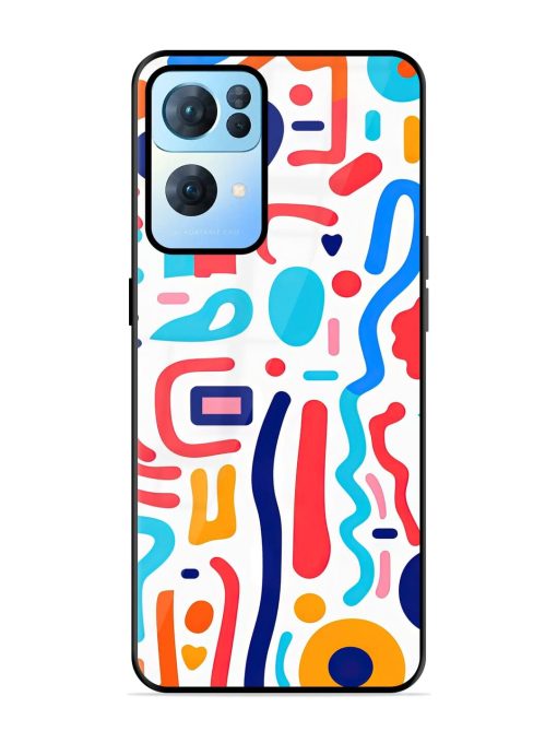 Whimsical Doodle Chaos Glossy Soft Edge Case for Oppo Reno 7 Pro (5G) Chachhi