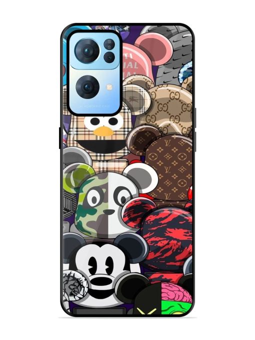 Streetwear Bearbrick Extravaganza Glossy Soft Edge Case for Oppo Reno 7 Pro (5G) Chachhi