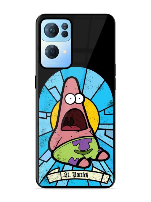 St. Patrick'S Day Stained Glass Patrick Star Glossy Soft Edge Case for Oppo Reno 7 Pro (5G) Chachhi