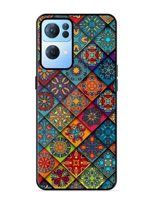 Patchwork Mandala Mosaic Glossy Soft Edge Case for Oppo Reno 7 Pro (5G) Chachhi