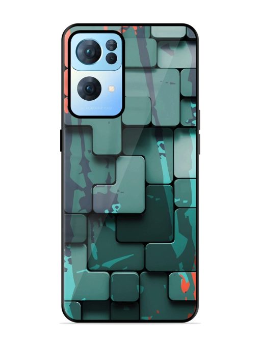 Abstract Geometric Mosaic Glossy Soft Edge Case for Oppo Reno 7 Pro (5G) Chachhi