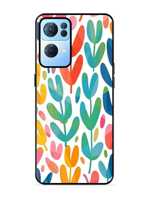 Rainbow Of Blooms Glossy Soft Edge Case for Oppo Reno 7 Pro (5G) Chachhi