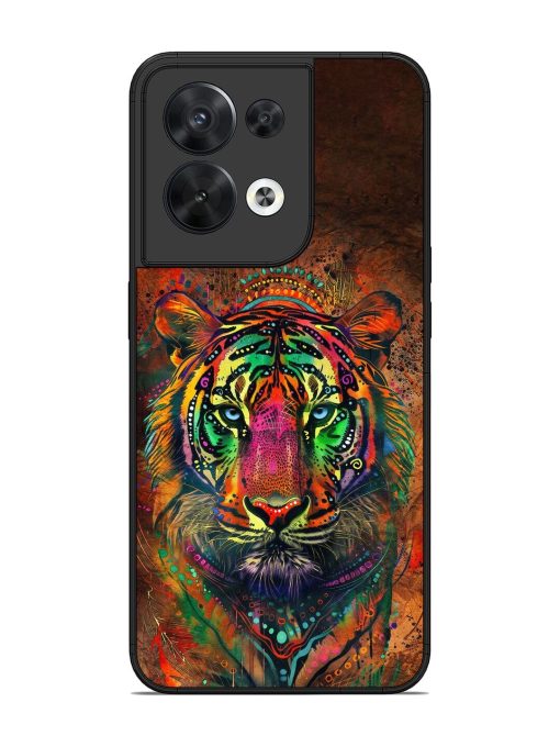 Cosmic Tiger Glossy Soft Edge Case for Oppo Reno 8 (5G) Chachhi