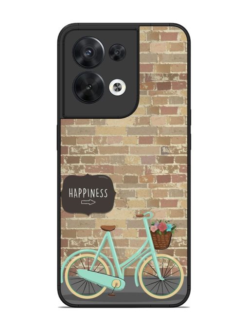 Pedaling Towards Happiness Glossy Soft Edge Case for Oppo Reno 8 (5G) Chachhi