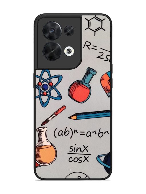 Science Doodle Glossy Soft Edge Case for Oppo Reno 8 (5G) Chachhi