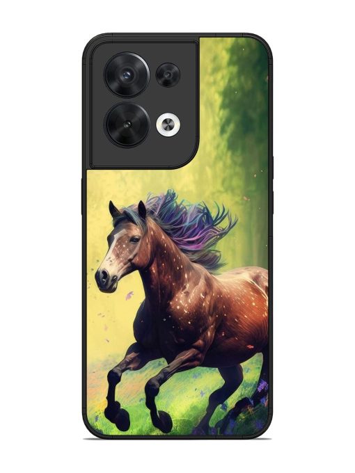 Enchanted Gallop Glossy Soft Edge Case for Oppo Reno 8 (5G) Chachhi