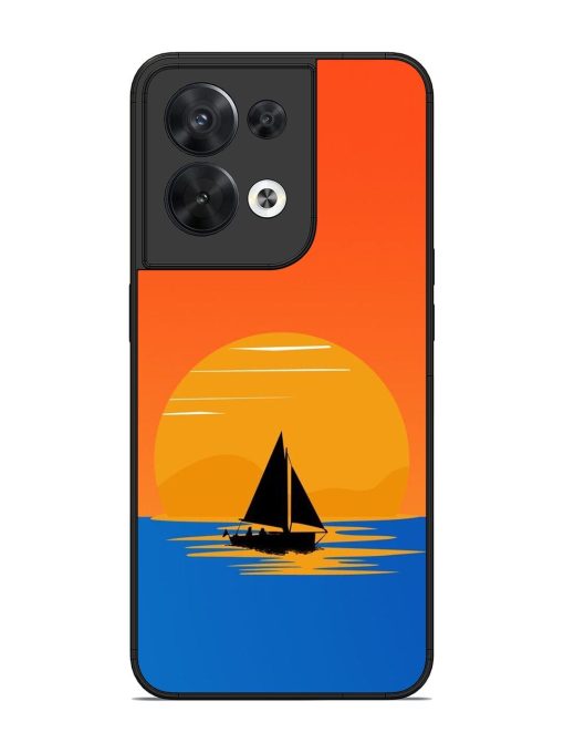 Sunset Sail Glossy Soft Edge Case for Oppo Reno 8 (5G) Chachhi