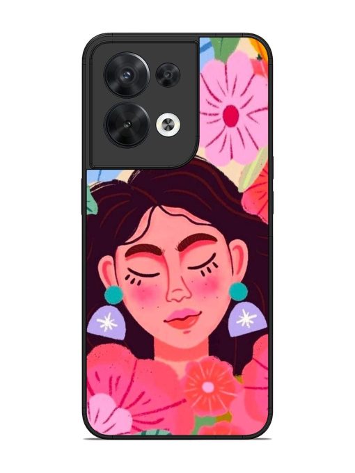 Blooming Serenity Glossy Soft Edge Case for Oppo Reno 8 (5G) Chachhi