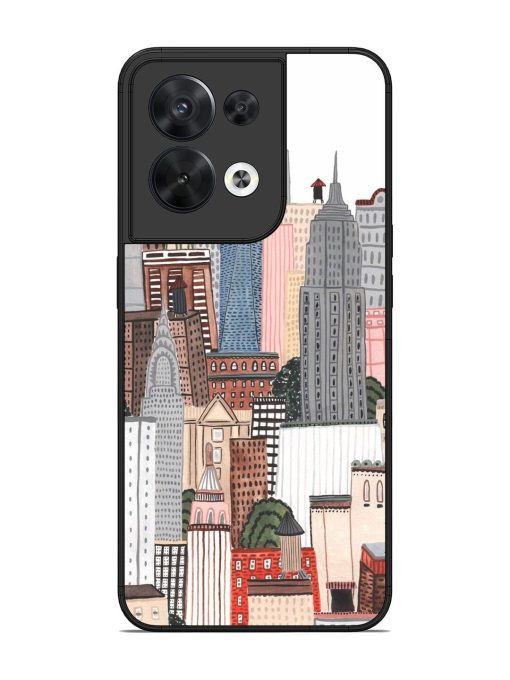 Cityscape Dreams Glossy Soft Edge Case for Oppo Reno 8 (5G) Chachhi